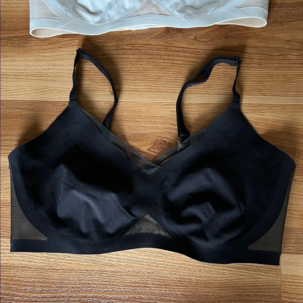 Honeylove Wireless Runway Crossover Bra Vamp Black Nude - Picture 3 of 5